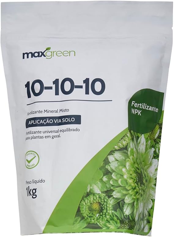 Fertilizante Maxgreen 10-10-10 Adubo Mineral NPK Equilibrado 1KG
