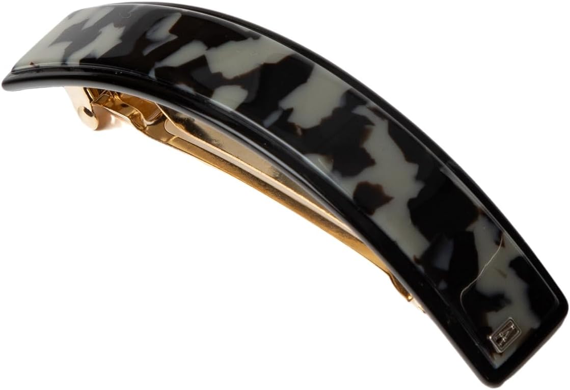 【アレクサンドル ドゥ パリ】バレッタ　黒　花 アレクサンドル ドゥ パリ】バレッタ 黒 花