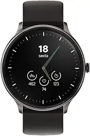 WB Watch Smartwatch 46mm Redondo, tela 1,39", ultra leve, fitness tracker, com monitoramento e temperatura corporal, análise de sono e Watchfaces Preto