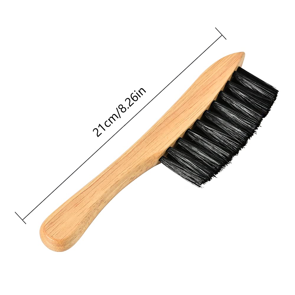 Juego de Mesa de Billar y Cepillo para Riel - Nailon Con Mango de Madera Natural de 9 Pulgadas - Accesorios para Billar