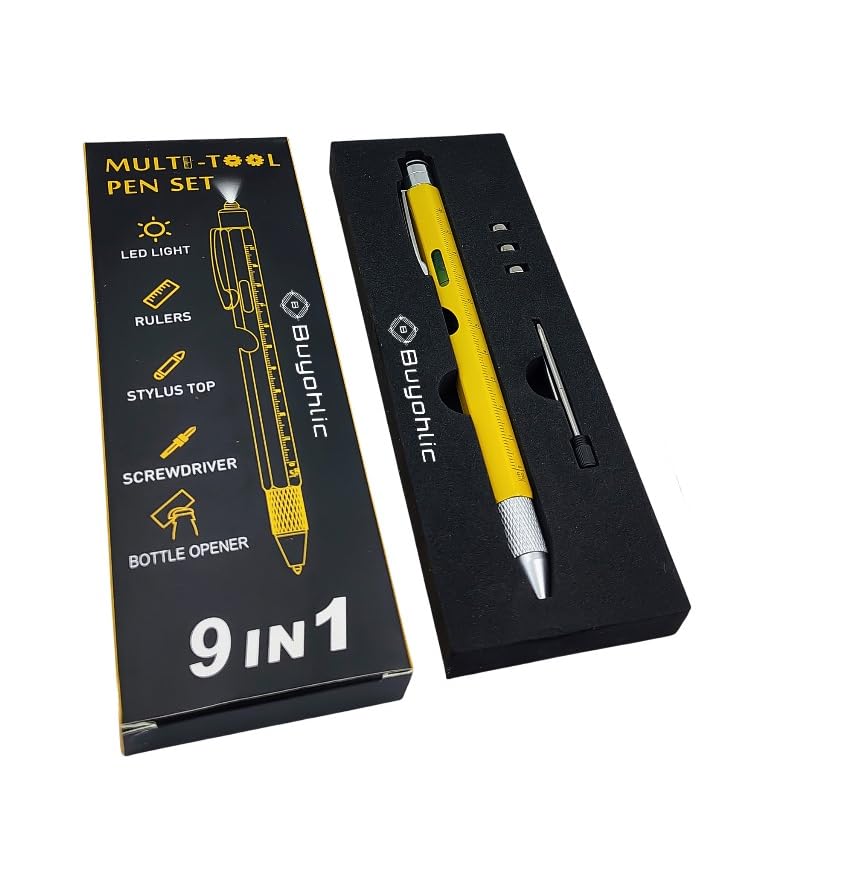 9 in 1 Multitool Pen Fathers Day Dad Gifts from Daughter Son, Mens Gifts for Christmas, Cool Gadgets for Grandpa