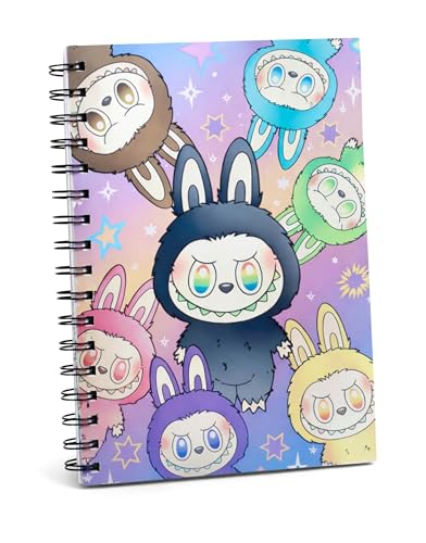 Image of LABUBU Galaxy Cute Spiral Diary - A5 Notebook for Kids Girls | Aesthetic Journal Book with Ruled 200 Pages | 80 GSM | Small Notebook Diary for School | Journaling Diaries | Notes & Gift