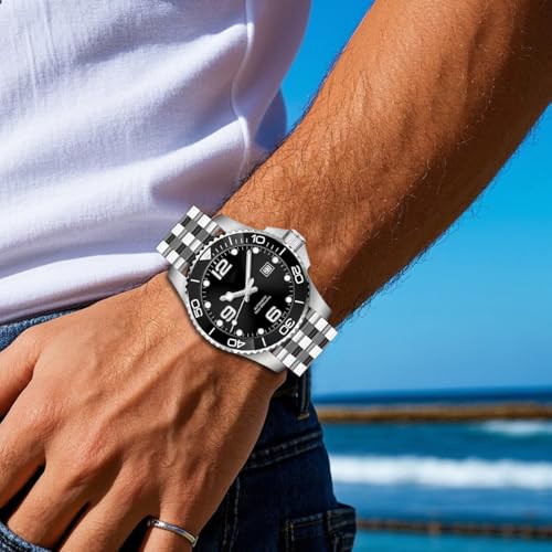 Image of Brushed Metal Watch Bands for Men Women Solid Stainless Steel Watch Band 18 /20 /22 /24 /26mm Watch Bracelet Strap Deployment Double Lock Deployment Buckle Black Silver Blue Gold