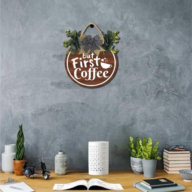 Scritta in legno But First Coffee Scritta per arredo cucina