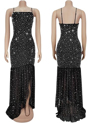 Image of Glitter Sequin Prom Dress for Bachelorette,Birthday,Holiday | Elegant Fully Lined Sparkly Rhinestone Long Dresses for Women Birthday /Formal Galas /Wedding Guest /NYE /Homecoming