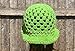 New. Handmade Green Beaded Sun hat Beach Pool Summer, Spring Fun. Crochet Knit 100% Cotton K.Bella Jolie