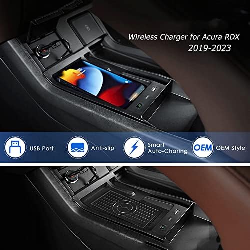 Car Wireless Charger for Acura RDX 20192023 Center Console Accessory