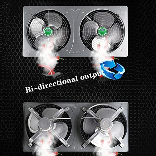 Ventilador de Pared Doble para Cocina con Cubierta de Red Sin Caja de Aceite miniatura 3
