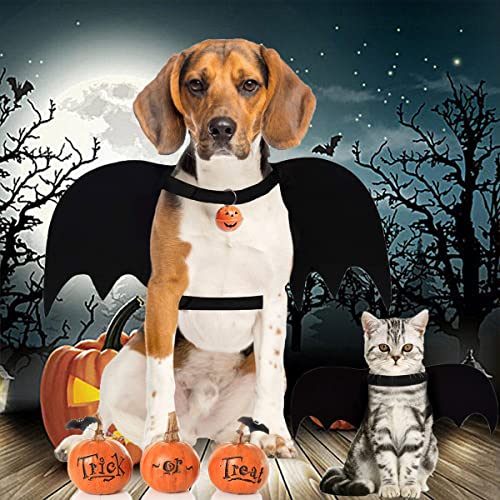 Dog Bat Costume, Halloween Pet Costumes Bat Wings Cosplay Dog Costume Cat Costume With Leash And Pumpkin Bells, Dog Clothes For Small Medium Large Dogs Cats Puppy, Funny Outfit Cool Apparel #TOP1