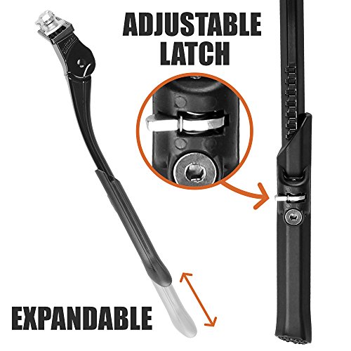 BV Bicycle Kickstand for 24”-28” - Adjustable Bikes Kickstand for Adult Bike with Non-Slip Foot & Spring-Loaded Latch for Stable Any-Angle Stance - Bicycle Stand for Mountain, City & Hybrid Bikes by BV - Image 3