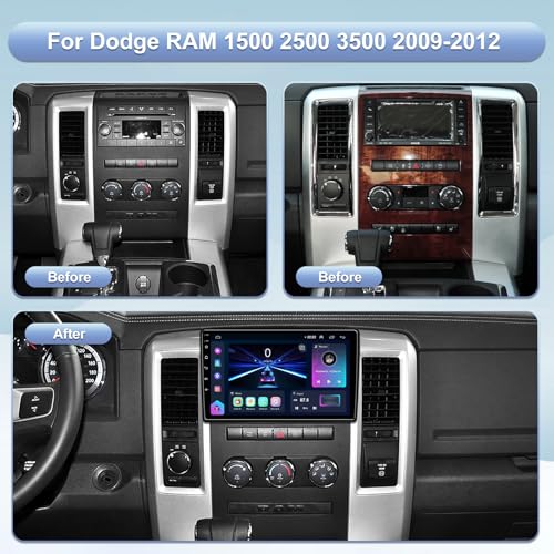 Radio para auto Android 13 con pantalla táctil 10.2 pulgadas miniatura 2