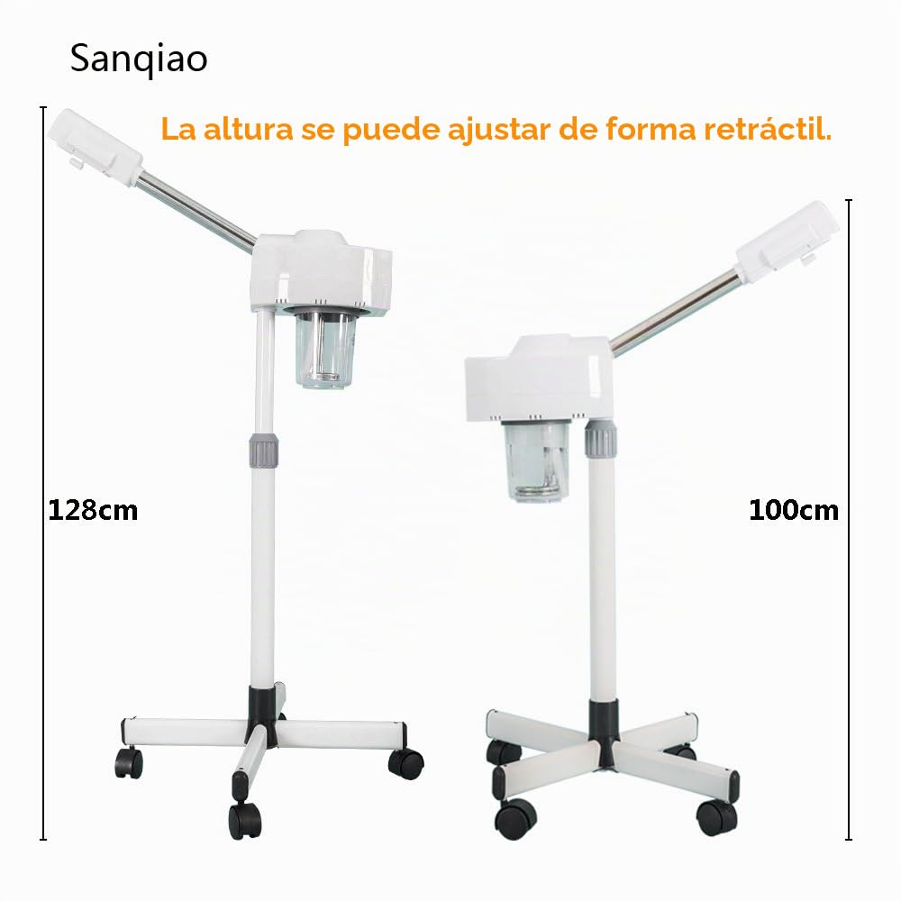 Profesional Sauna Vaporizador Facial de Nanómetro Iónico & Piel Hidratante & Limpieza Profunda con Ajustable Aromaterapia y Función Ozono 750W