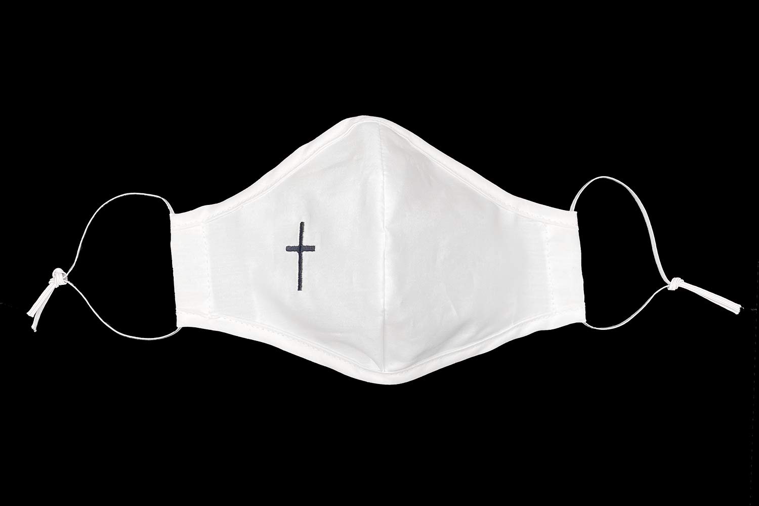 Pink Princess Christian Face Mask for Women - Catholic Religious Faith Jesus Cross Mask - Made in USA (Black Cross, Adult)