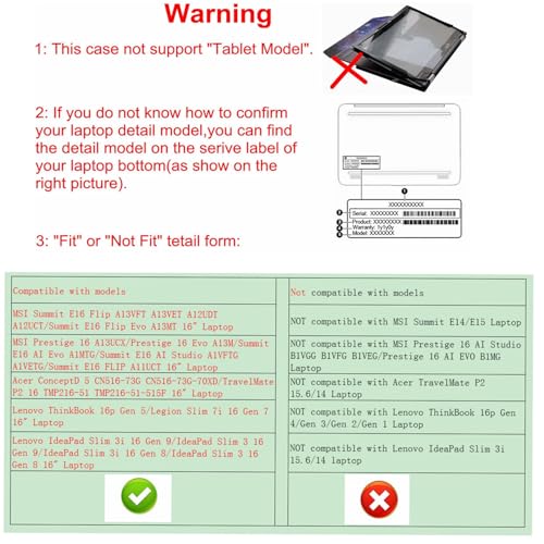 Funda Protectora para Lenovo ThinkBook 16p y Otros Modelos 16" miniatura 2