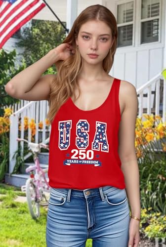 Image of Ithalt Womens American Flag Shirts 4th of July Outfits USA T-Shirt Patriotic Tank Shirt Fourth of July Sleeveless Tops