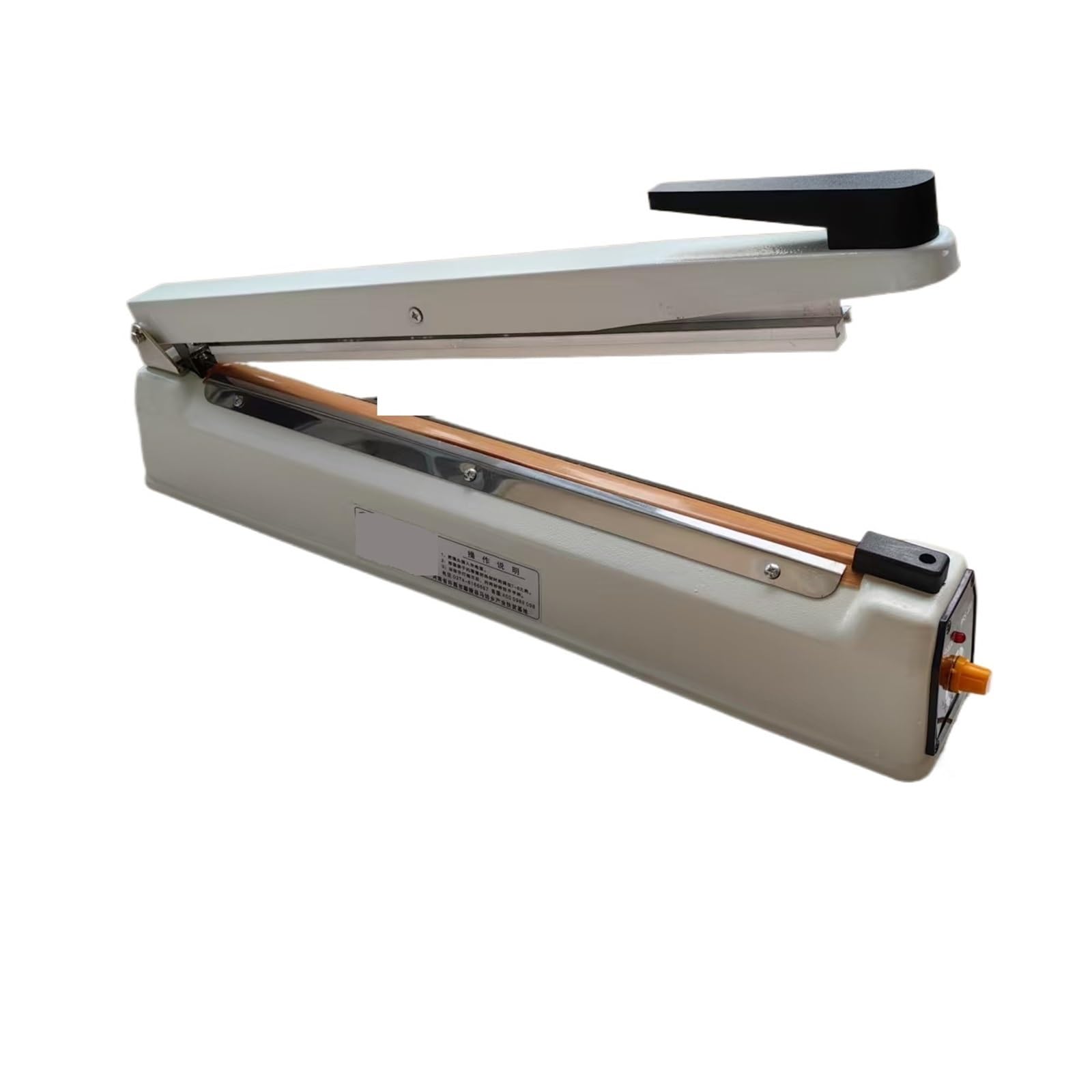 asdchZen 400Mm Sealing Machine Impulse Sealer 3Mm With Codes Iron Shell Hand Pressure Fast Heat Packaging Clean And Neat Sealing