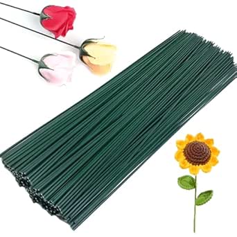 100PCS Floral Stem Wires,Green Crafting Floral Stem Wire For DIY Crafts And Flower Arrangement 14 Inches - View #7