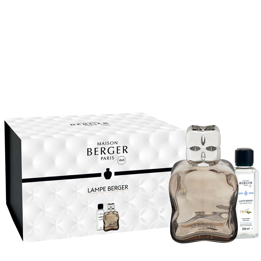 LAMPE BERGER Lampada Catalitica Cofanetto Cosy Sabbia con Flacone 250ml Musc Cocoon