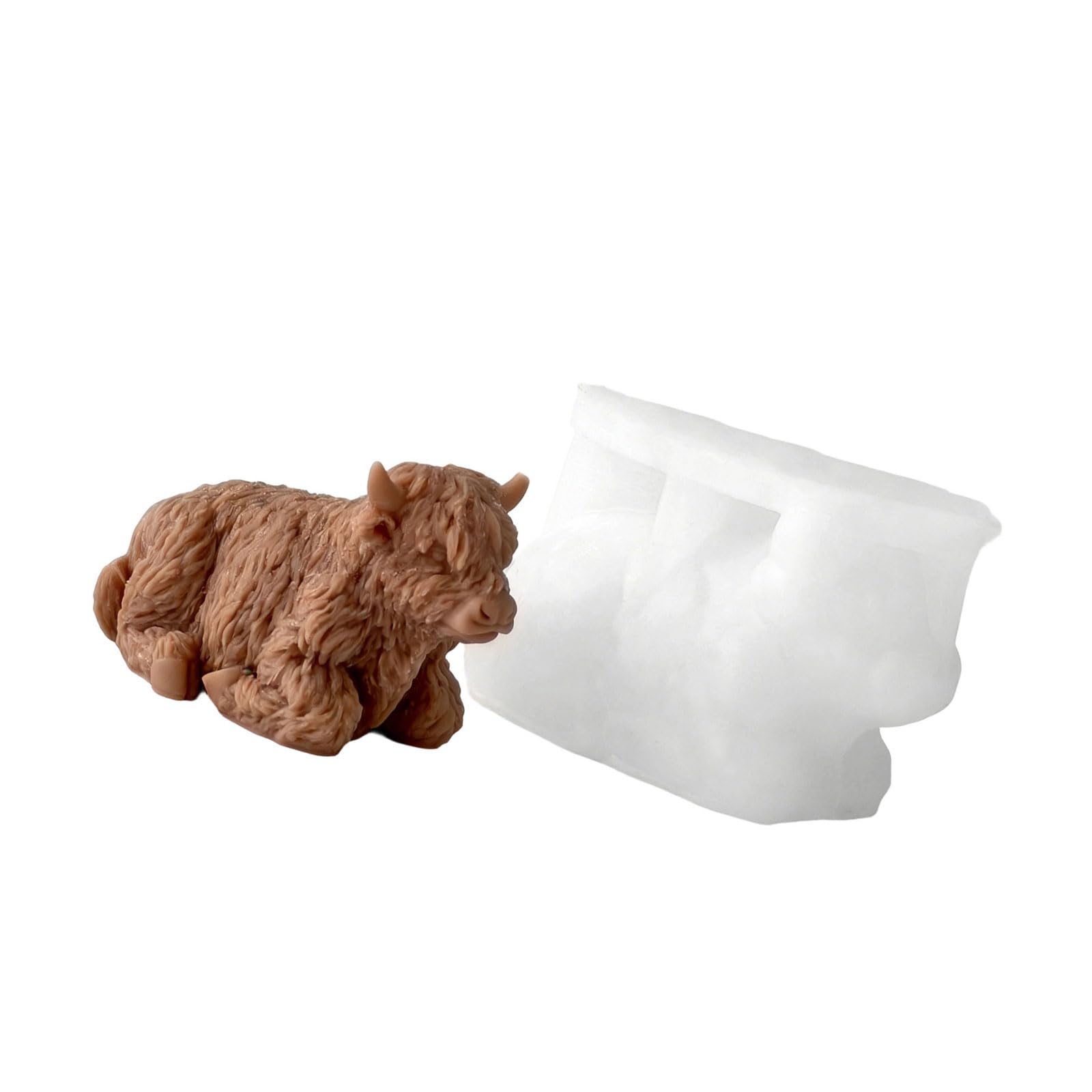 Hsyzygian Cow Figurine Silicone Molds Multipurpose Silicone Easy Demolding for Resin Casting Soap Elastomer Cast