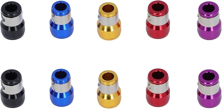 10 Pcs Magnetic Screw Ring 5 Colors Aluminum Alloy Screwdriver Magnetic Ring Holder for Installation Fixation Assembly