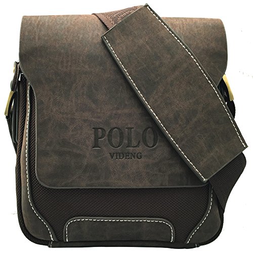 Designers Brand Men's Messenger Bags PU Leather Oxford Vintage Mens Handbag Man Crossbody Bag for Men (Large)