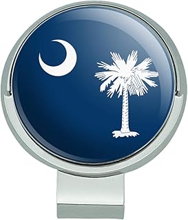 GRAPHICS & MORE South Carolina State Flag Golf Hat Clip with Magnetic Ball Marker