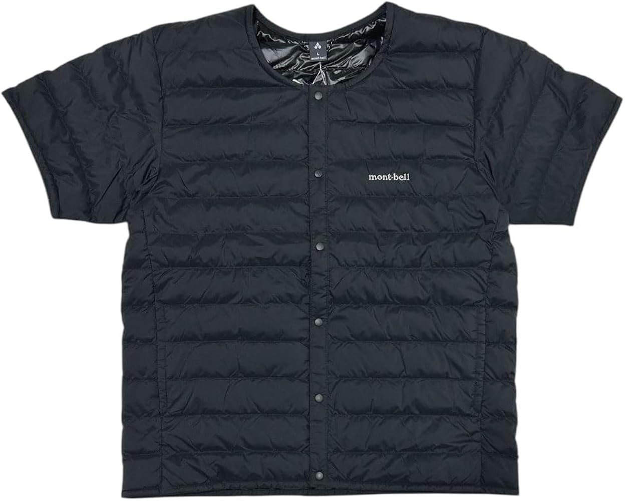 美品　モンベル スペリオダウン・ラウンドネックT メンズ L 黒 US スペリオダウン ラウンドネックT Men's｜モンベル