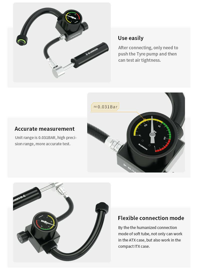 Barrow GJQM-01 System Lecktester 1,0 bar Manometer