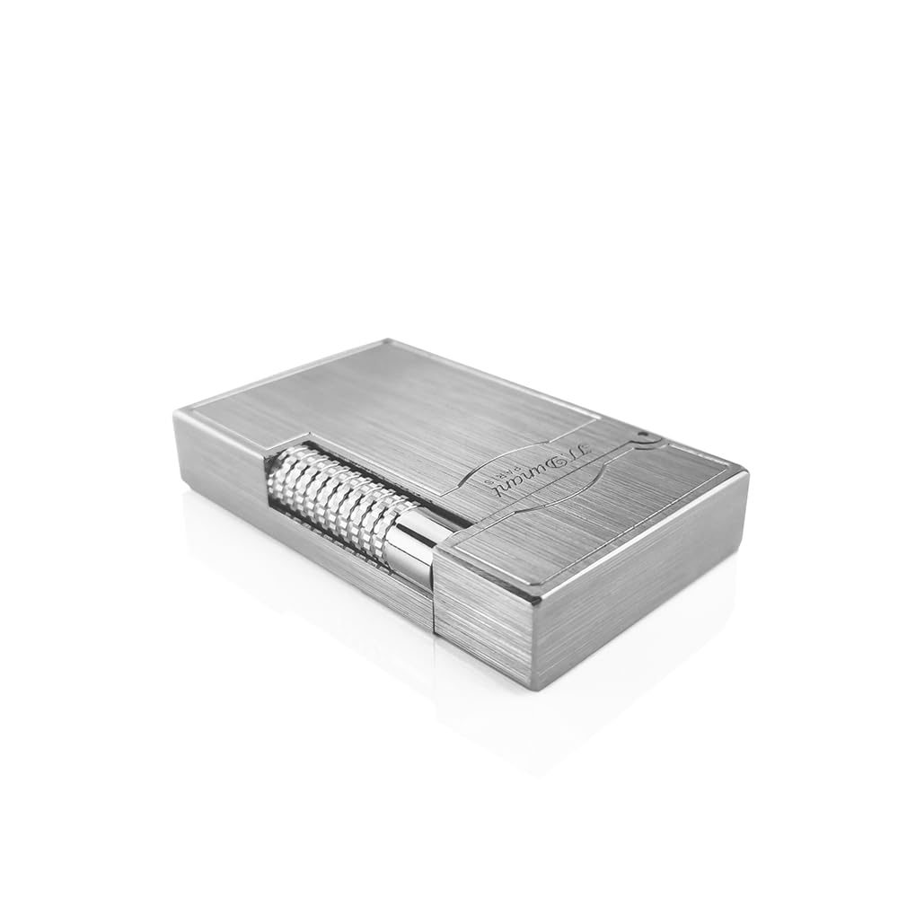 Rightfavor Lighter Classic Brushed Silver Gold Lighter - Refillable Butane,  Adjustable Flame, Metal Build Color Flame Lighters