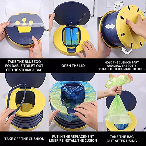 image for SunnySmile portable potty，foldable potty seat for toddler travel，T