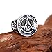 EENSYWEENSY Men’s Stainless Steel Freemason Ring, Vintage Masonic Master Mason Rings, Free and Accepted Masons Signet Band (10)