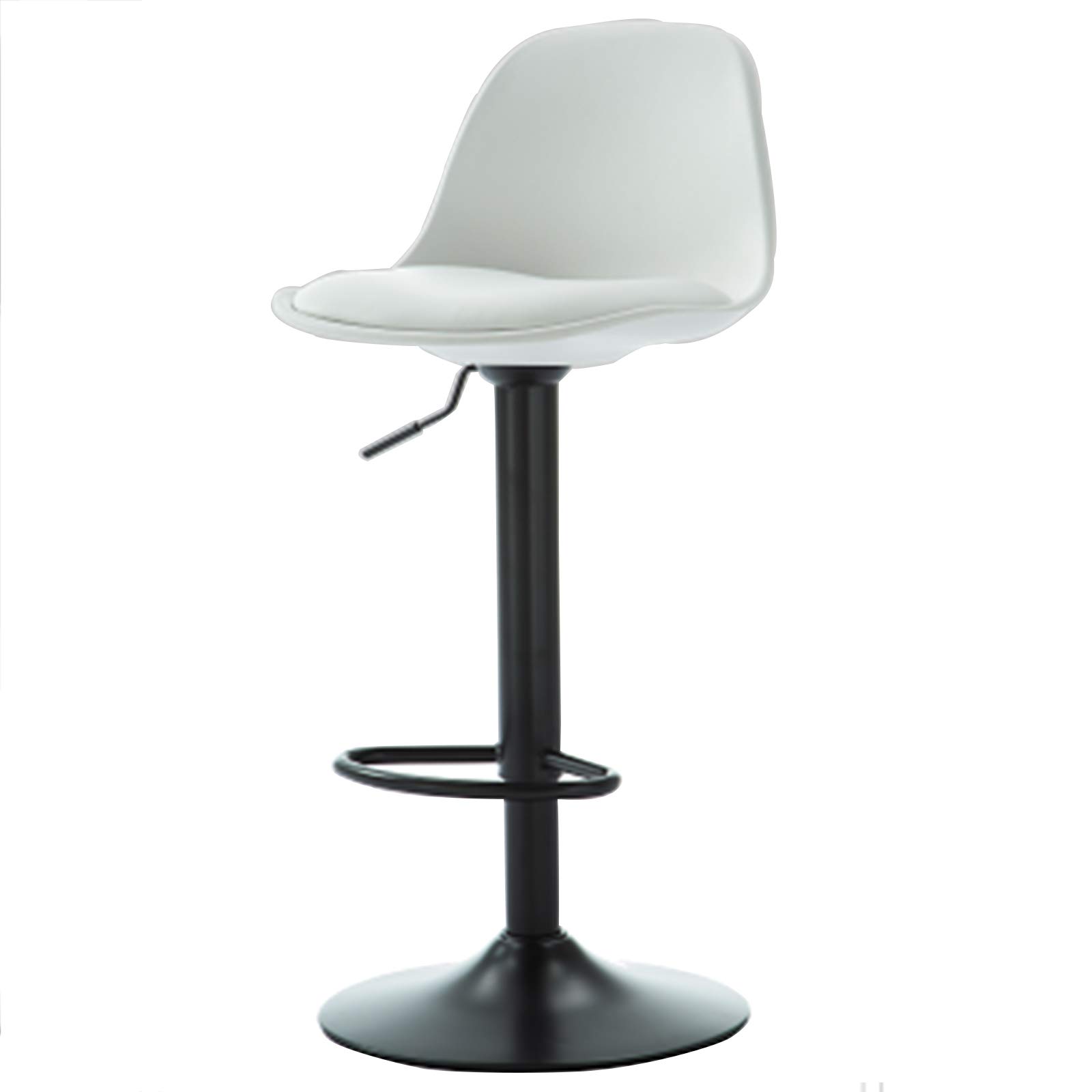 Wowdawn Hydraulic Rotary Lifting Bar Stool,Multi-Frame and Multi-Color Optional,Modern and Simple Household High Stool,Bearing 120kg(with Backrest)