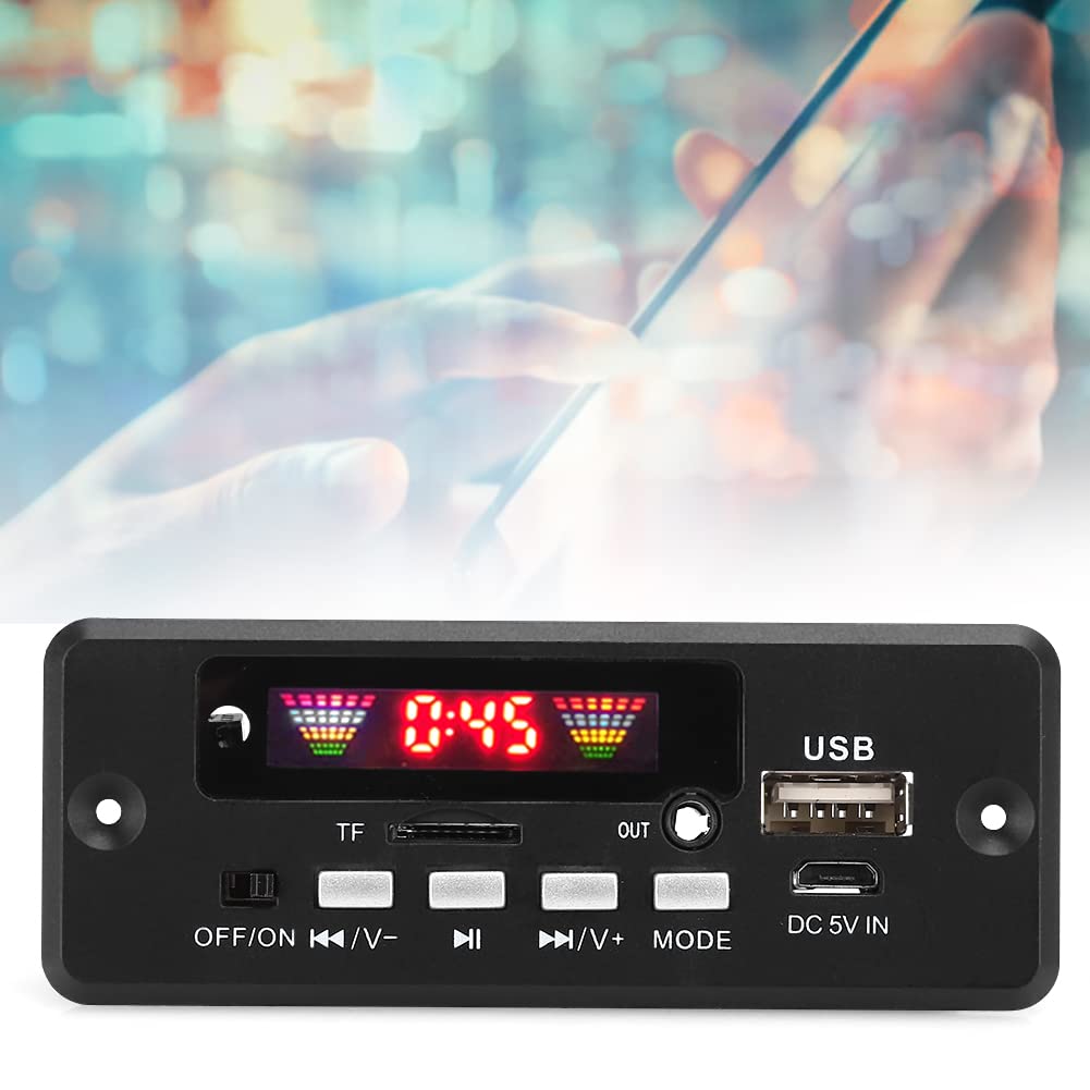5.0 MP3 Decoder Board, USB Sound Card Module with APP Control Hands Free Calls, for Earphone Power Amplifier MP3 WMA WAV FLAC APE Player