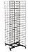 Black 4-Way Slat Grid Tower with Base and Casters