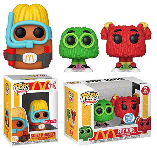 Fries Figure McDonalds Pop! Exclusive Fry Kids Bundled with Ad Icons Character Chicken Scuba McNugget 2 Items Fries Figure McDonalds Pop! Exclusive Fry Kids Bundled with Ad Icons Character Chicken Scuba McNugget 2 Items