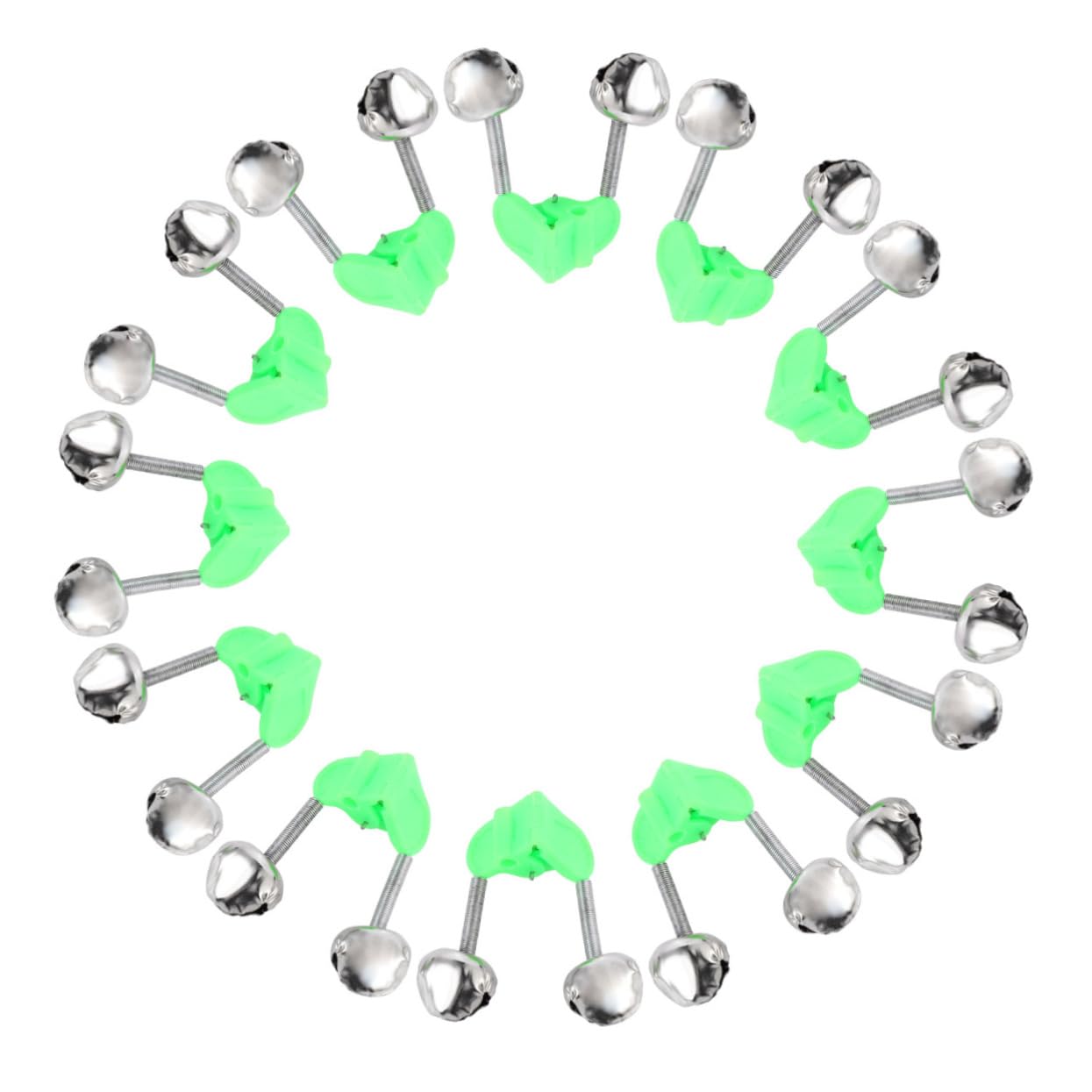 GALPADA 100 Pcs Fishing Bells for Rods Fishing Alert Bells Made of Plastics Metal