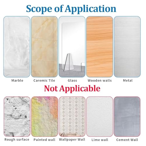 Image of Shivstor 6 PCS Heavy Duty Adhesive Wall Sticker Strong Sticky Hook Pad PVC Transparent Waterproof Multi-Functional No Drill Hook for Bathroom Storage Racks Kitchen Organizers and Ceiling Hangers