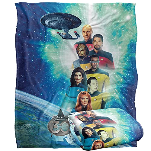 Star Trek 30 Crew Silky Touch superweiche Überwurfdecke, 152 x 127 cm