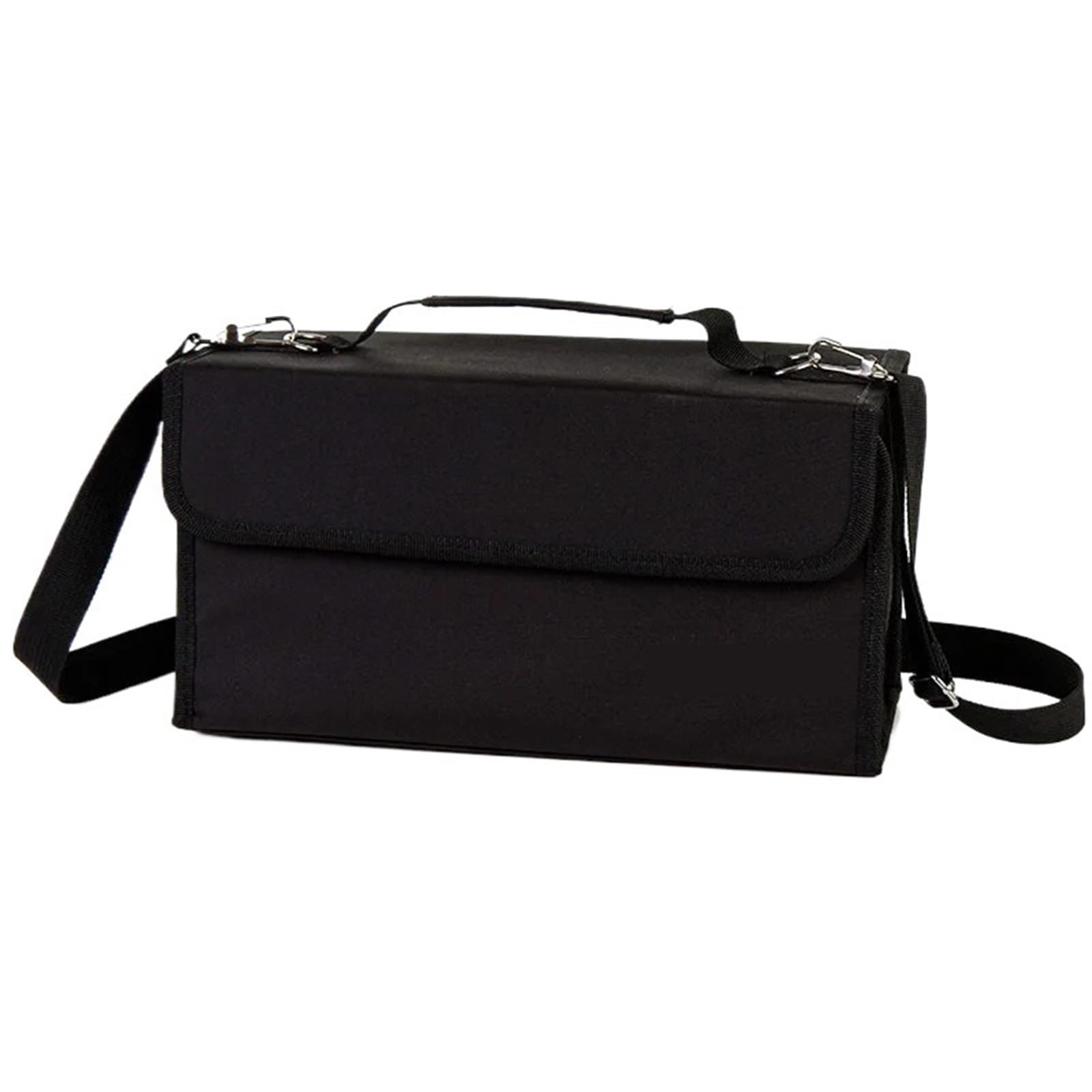 Porta Pennarelli Astuccio for pennarelli for schizzi, for studenti portatili, for esterni, 80 fori, organizer for tela, disegno fatto a mano, borsa for pennelli di grande capacità Per Ufficio(Black)