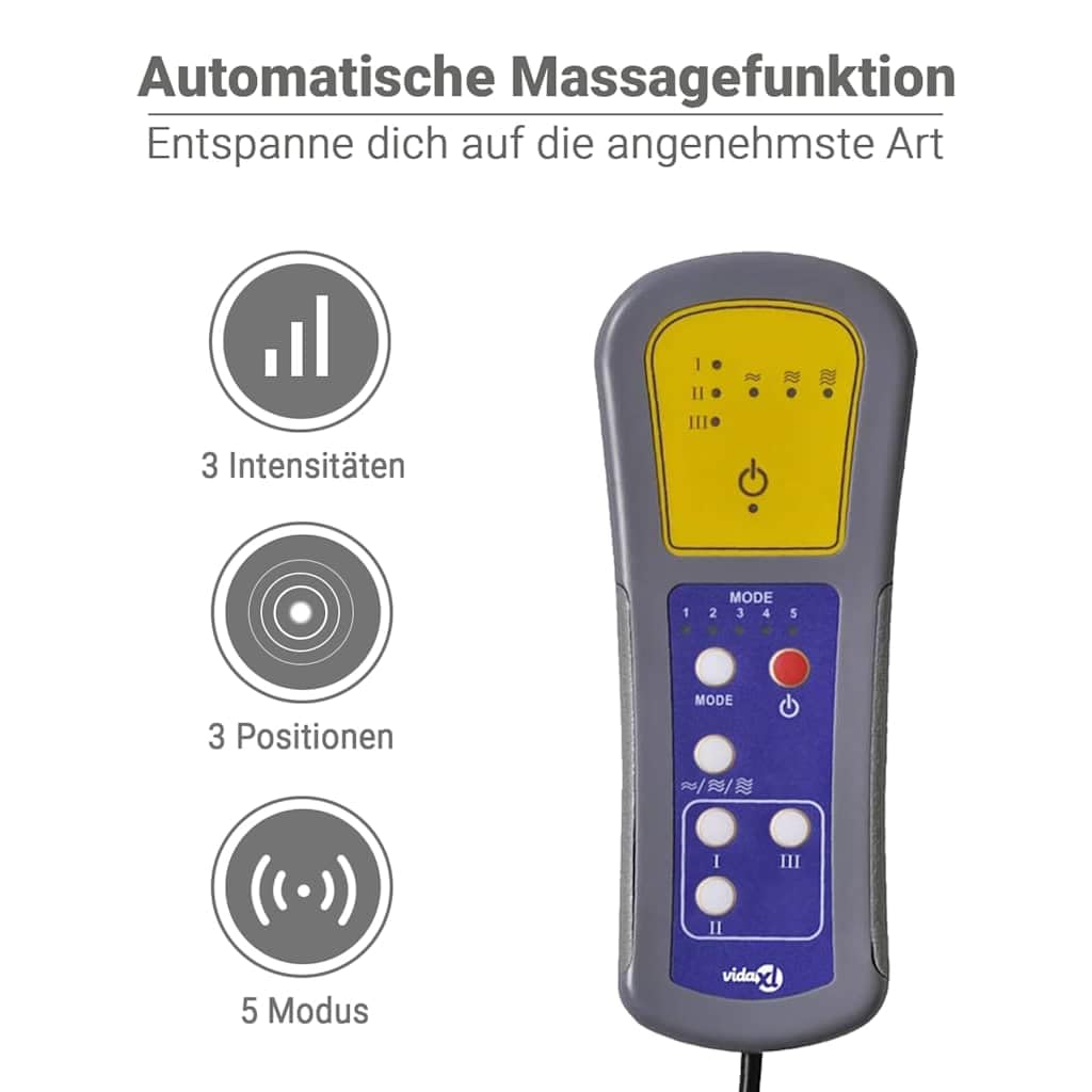 vidaXL Massagesessel Hellgrau Stoff