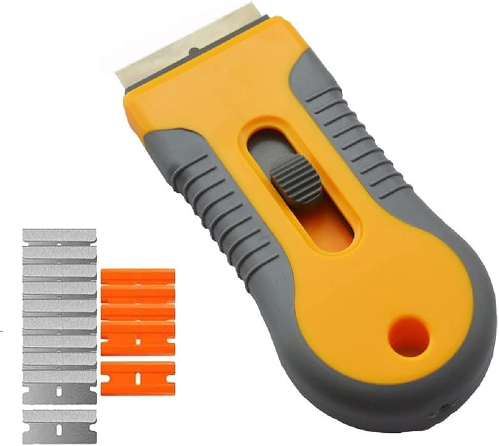 一枚刃 スクレーパー 車 ステッカー リムーバー ツール クリーニング デカール 10ピース ステンレス鋼 ブレード と 一枚刃 スクレーパー 車 ステッカー リムーバー ツール クリーニング デカール 10ピース ステンレス鋼 ブレード と