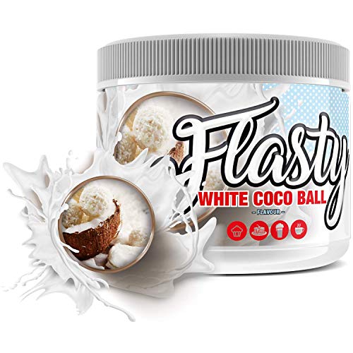 Flasty Geschmackspulver (Weiße Schokolade Kokos) 1 x 250g Kalorienarmes Flavour Pulver mit Nur ca. 8 kcal pro Portion bringt es Leben in deinen Quark, Joghurt und vielem mehr.