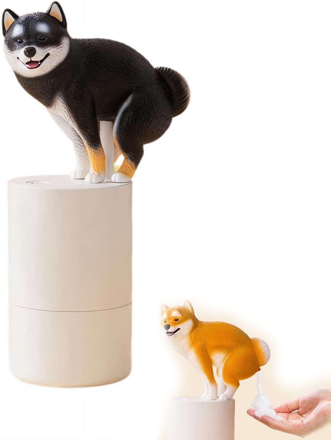 Pigeon Dog Automatic Induction Foam Hand Washer, Touchless Foam Soap Dispenser, 200ml Hand Motion Liquid Soap Dispenser for Kitchen Sink and Bathroom (Black)