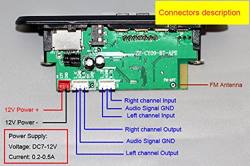 Module décodeur audio Bluetooth 12V lecture sans perte WAV avec appels mains libres - 6