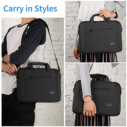 ProCase-14-156-Inch-Laptop-Bag-Messenger-Shoulder-Bag-Briefcase-Sleeve-Case-for-15-Macbook-Pro-14-15-156-Inch-Laptop-Ultrabook-Notebook-MacBook-Chromebook-Computer-Black