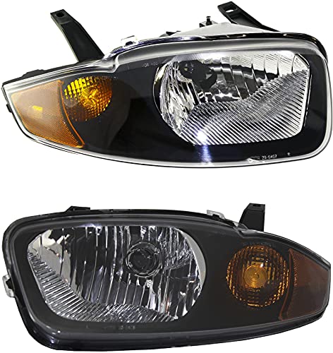 Garage-Pro Headlight Assembly Compatible with 2003-2005 Chevrolet Cavalier Halogen, Set of 2, Driver and Passenger Side, Clear Lens