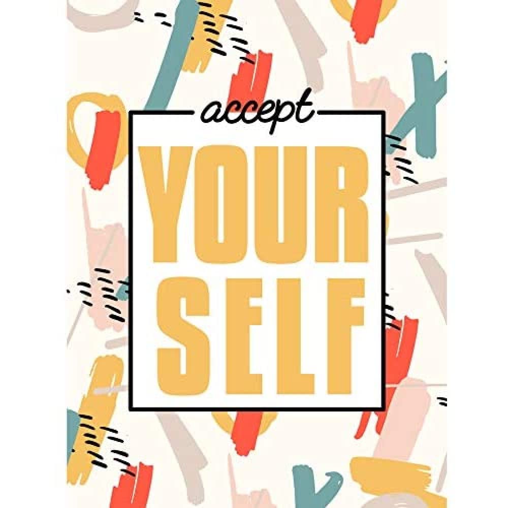Wee Blue Coo Funky Affirmation Accept Yourself Unframed Art Print Poster Wall Decor 12x16 inch