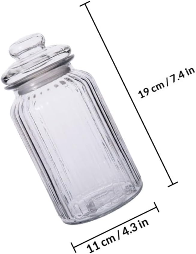 Milisten Glass Sealing Jars 950ml Large Capacity Food Storage Canisters for Kitchen Grain Holder Pickle Vegetable Storage 2pcs Set