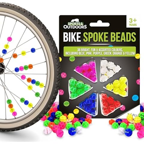 SOL 36pcs Fun Bike Spoke Beads Cover