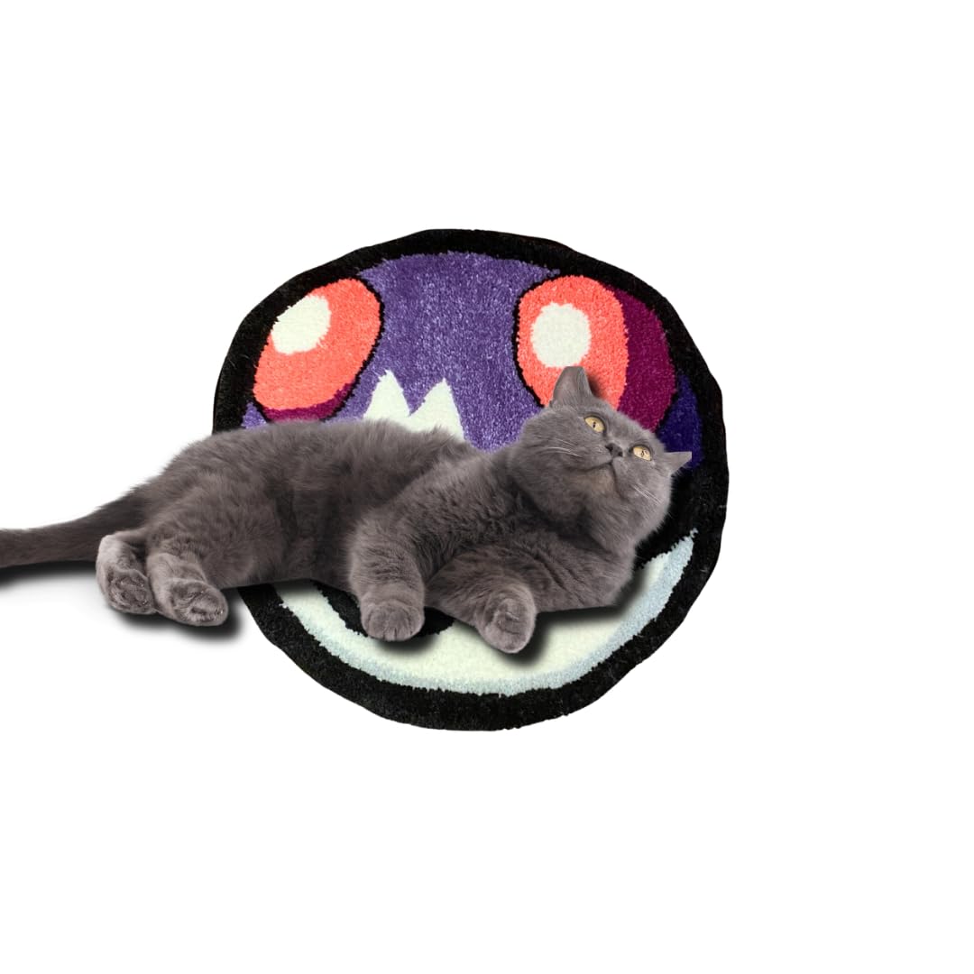 Tufted Anime Rug - Exclusive 21x21 Inches - Luxe Comfort - Non-Slip Japanese Mat - Acrylic Material - Designer Pad - Stylish Anime Accent - Ideal for Home Décor (Leaf) (Master)